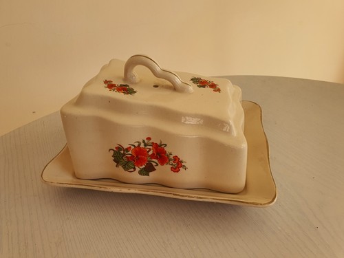 Vintage romanian china butter - vintage,