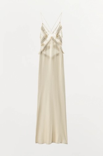 Zara long georgette ruffle - zara,