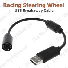Breakaway Cable For Logitech Racing Steering Wheel USB For Xbox One 360 Black UK