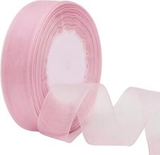 ORGANZA RIBBON Woven Edge - 46 Metre ROLLS - 10mm, 15mm, 25mm - Sheer, Chiffon