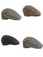 Mens Flat Cap large check