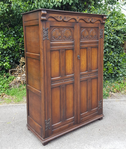 Antique oak wardrobe - antique,