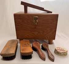 Vintage 1950s Wood Shoe Shine