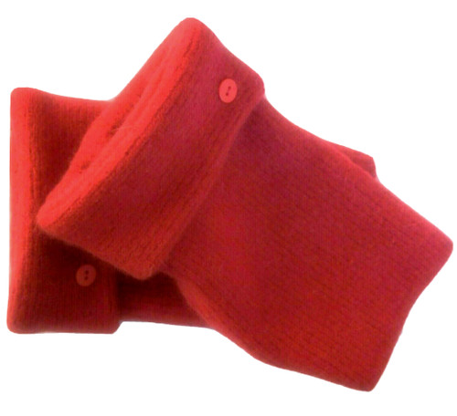 Fingerless gloves red - gloves,