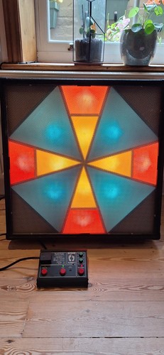 Retro disco lights panel box - retro,