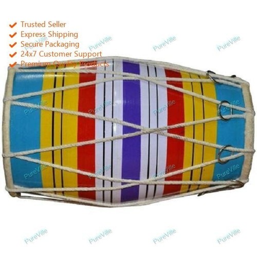 Handicraft wooden rope dholak - wooden,
