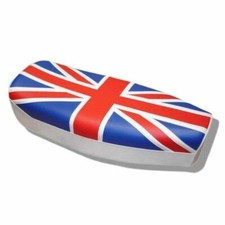 Vespa VLB VBB GS Style Bench Seat in Union Jack White Sides 003757