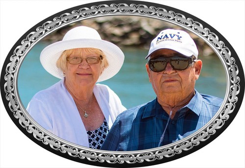 Silver metal memorial photo - metal,