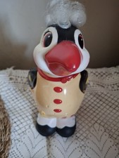Vintage Tonka Keypers  Penguin Toy Lock Box White Vest with Hair 9" RARE 