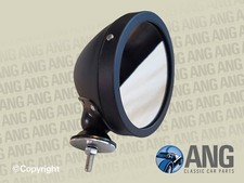 AUSTIN HEALEY 100, 3000 RAYDYOT RACING STYLE DOOR MIRROR IN BLACK, FLAT GLASS