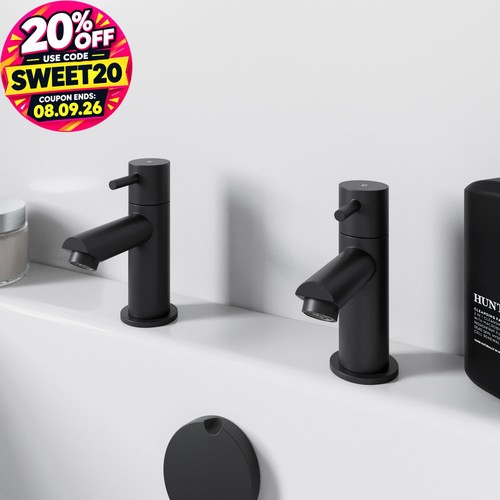 Matt black bath pillar - matt,