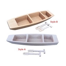 Wooden Boat Bookcase Decor