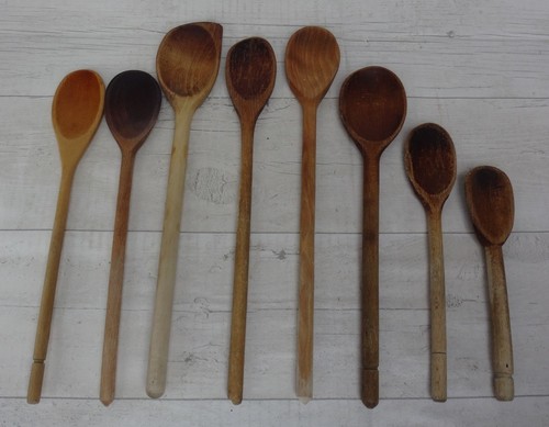 Vintage wooden spoons stirrers - wooden,