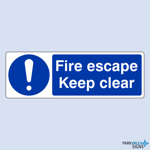Fire escape keep - keep, sign