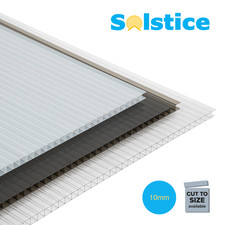 Solstice Twinwall Polycarbonate Roofing Sheets | 10mm | Clear, Bronze and Opal