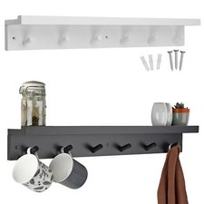 Coat Hooks with Shelf, 68cm