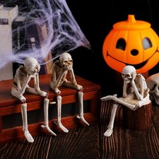 'See No Evil, Hear No Evil, Speak No Evil' Resin Skeleton Figurine Halloween