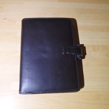Filofax Personal Organiser Black PU Leatherette 1986 A to Z 6 Rings Christmas