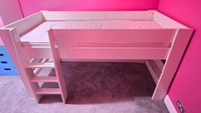 Steens Mid Sleeper kids white bed frame and mattress