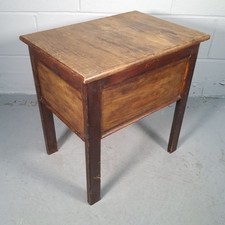 Vintage Oak Arts And Crafts / Art Deco Style Sewing Box , Work Table