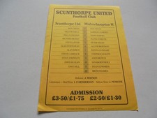 1986/87 SCUNTHORPE UNITED v