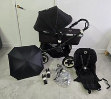 Stunning Bugaboo Buffalo Stroller pushchair All Black 