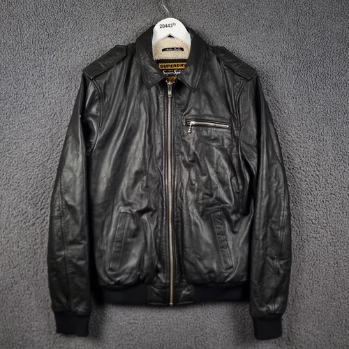 Superdry leather jacket - superdry, mens