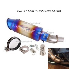 For Yamaha YZF-R3 R25 MT03 Exhaust System Mid Link Pipe Muffler With DB Killer