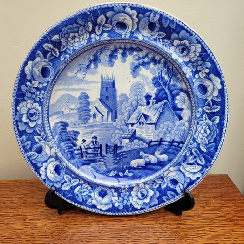English transferware plate - transferware,