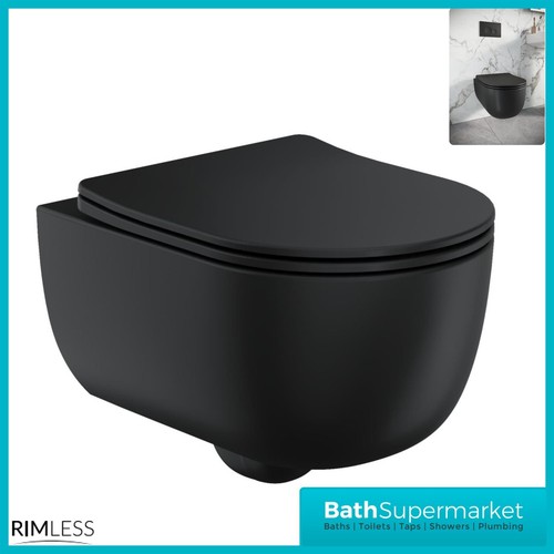 Matt black wall hung round - wall,