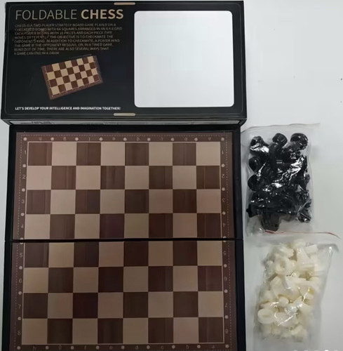 Foldable plastic chess set - foldable,