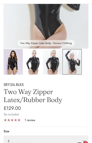 Honour latex bodysuit size - honour,