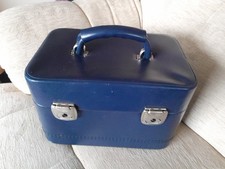 Vintage Navy Blue Vanity Case