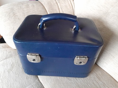 Vintage navy blue vanity case - navy,
