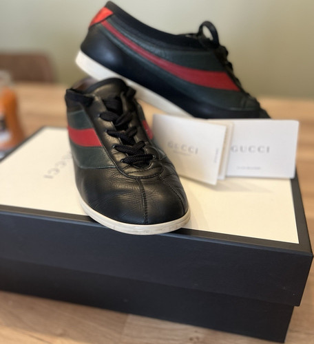 Gucci men black leather - men's,