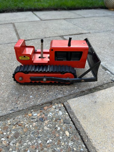 Tonka bulldozer red metal - bulldozer,,