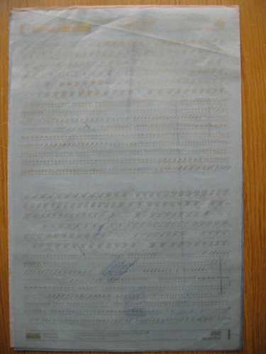 Letraset upp low num - x,