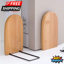2x Bookends Natural Bamboo