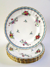 SPODE Trapnell Sprays Fruit Floral Bone China 8 1/4" Salad/Dessert Plates Set 6