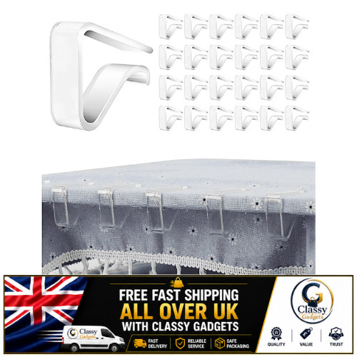 Clear tablecloth clips pack - clear,