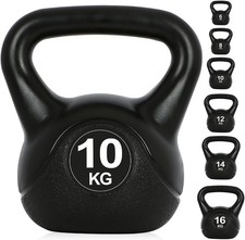 Kettlebell Set HDPE Coated Concrete Kettle Bell Weights Set Strength Training