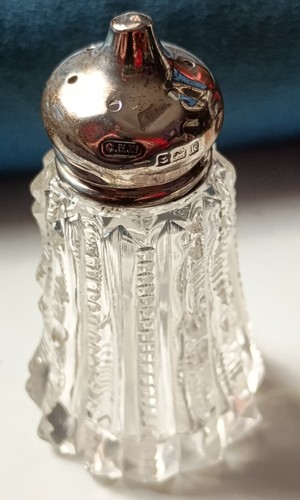 Antique cut glass salt shaker - antique,