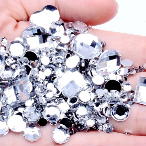 500 clear mix flat back - clear,