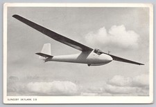 Slingsby Skylark 2B glider - vintage aviation postcard, Alton Hants 1960