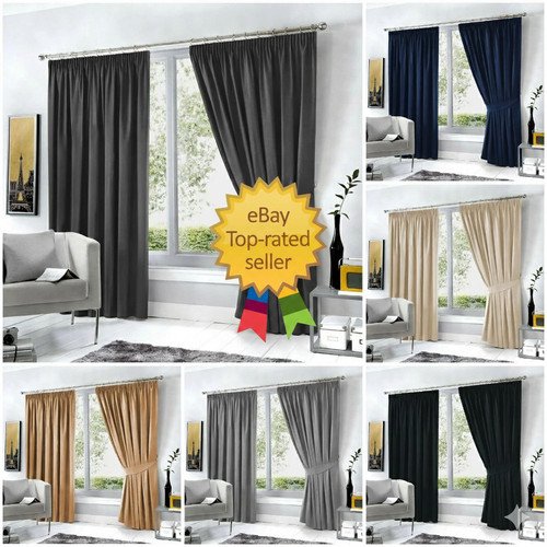 Blackout pencil pleat curtain - blackout,