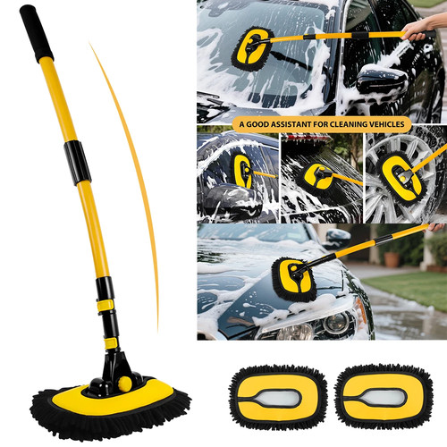 Extendable car wash brush with - extendable,
