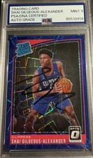 2018 Shai Gilgeous-Alexander SIGNED Optic 162 Blue Velocity RC PSA 9 AUTO Rookie
