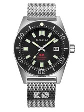ALFA FLAG Automatic Men's Watch with Metal or Rubber Strap RRP £209