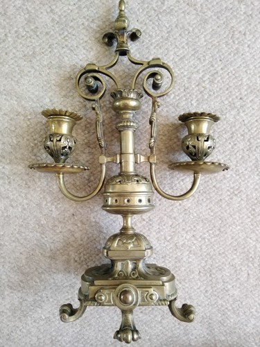 Vintage brass fancy candelabra