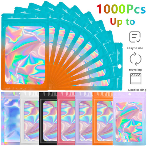 Holographic mylar ziplock bags - mylar,
